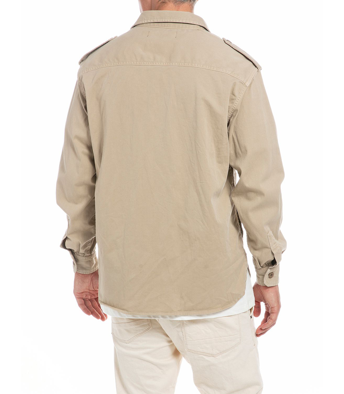 SARTORIALEコットンツイルサファリシャツ 詳細画像 ライトベージュ 2